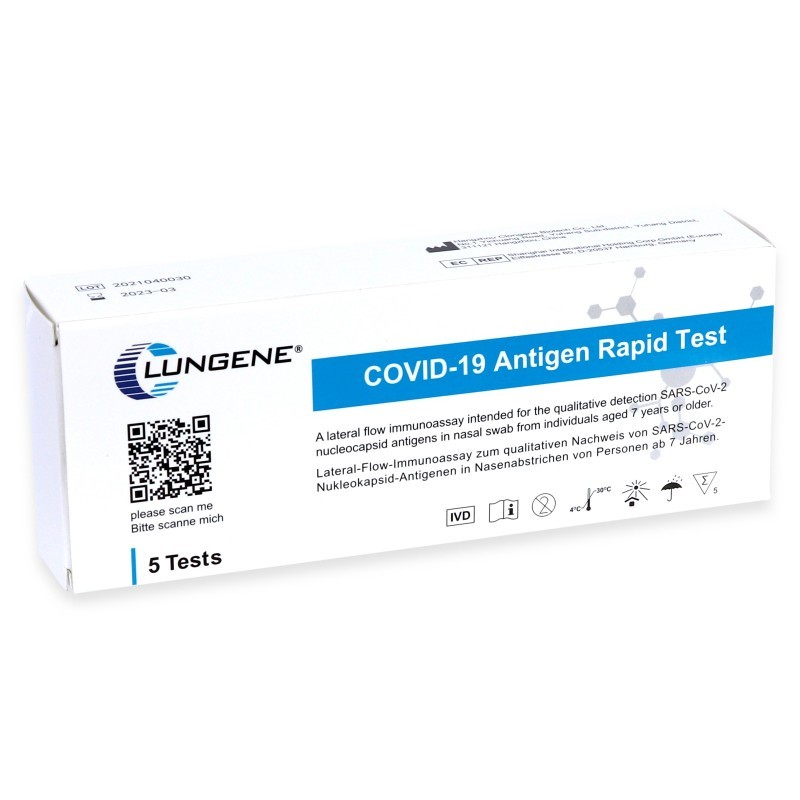 Lungene 5vnt greitasis artimos nosies su pagaliukų testas Covid19 antigeno testai