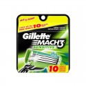Gillette Mach3 Sensitive skustuvo galvutės 10 vnt peiliukai